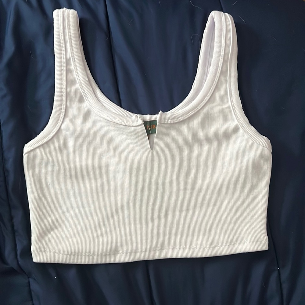 Never worn Signature8 white crop top size M
